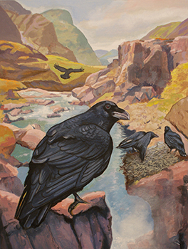 Ravens in Borrowdale - 30 x 42 cm
