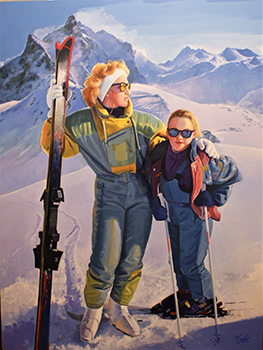 Skiing in Courchevel - 92 x 122 cm